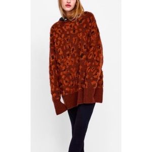 Zara Leopard Sweater Tunic